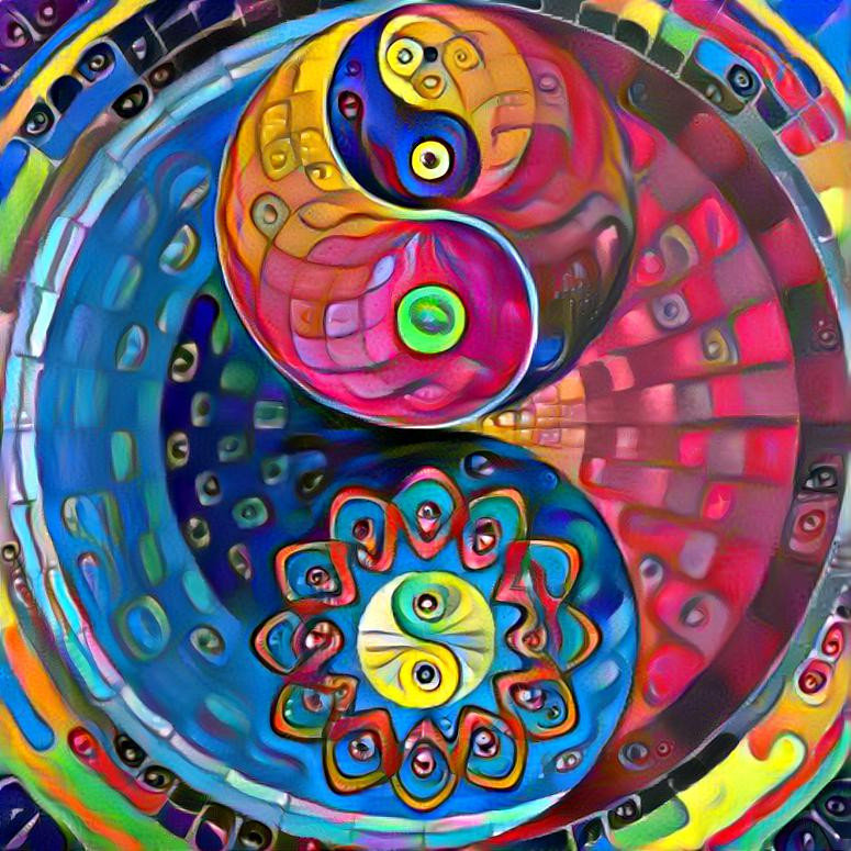 Psychedelic Ying and Yang
