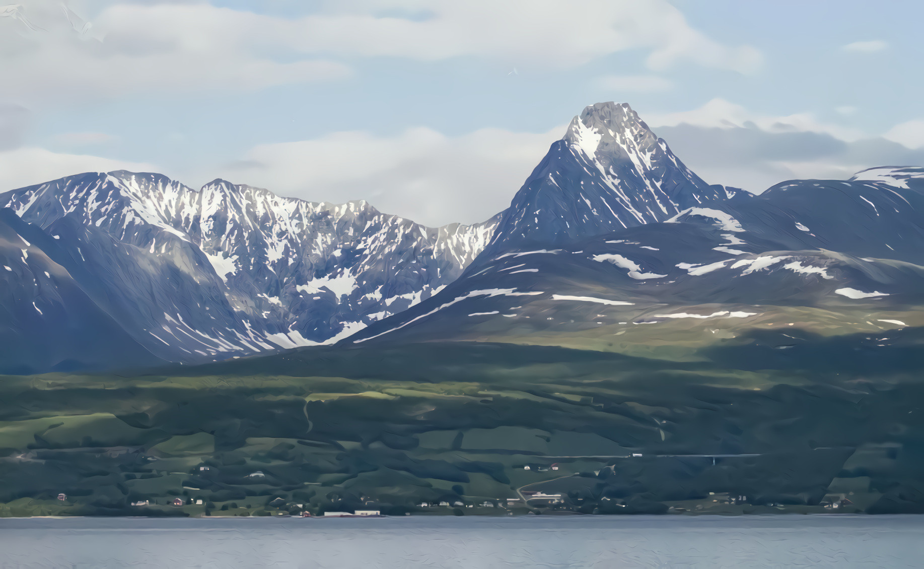 Mountains, Norway, Fjord, Seascape
