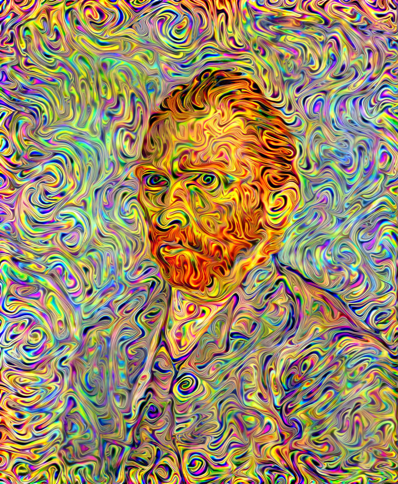 A Madness of Whorls - source image by Van Gogh; style by Daniel W. Prust