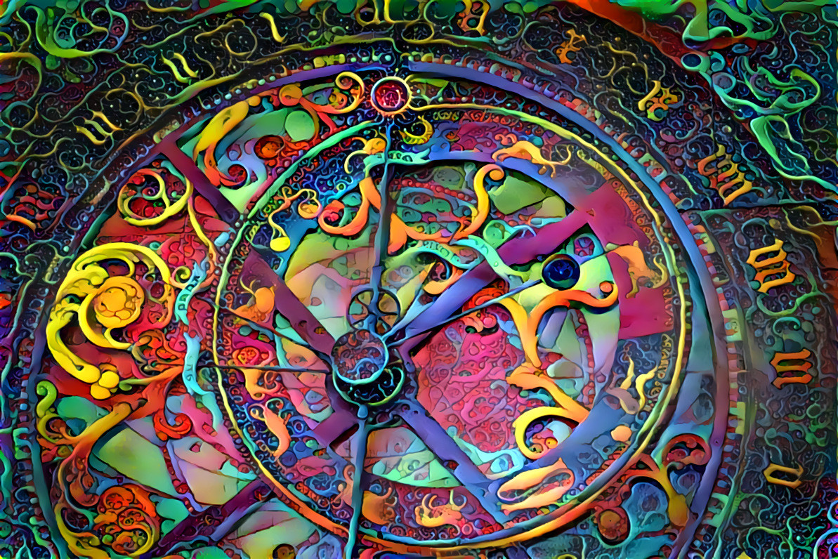 Subject: Nick Depree Astronomical Clock. Style: Creepy crawlers pixoto.com