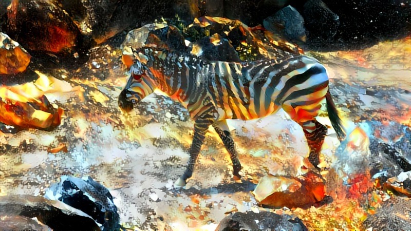 Zebra plus flame fractal