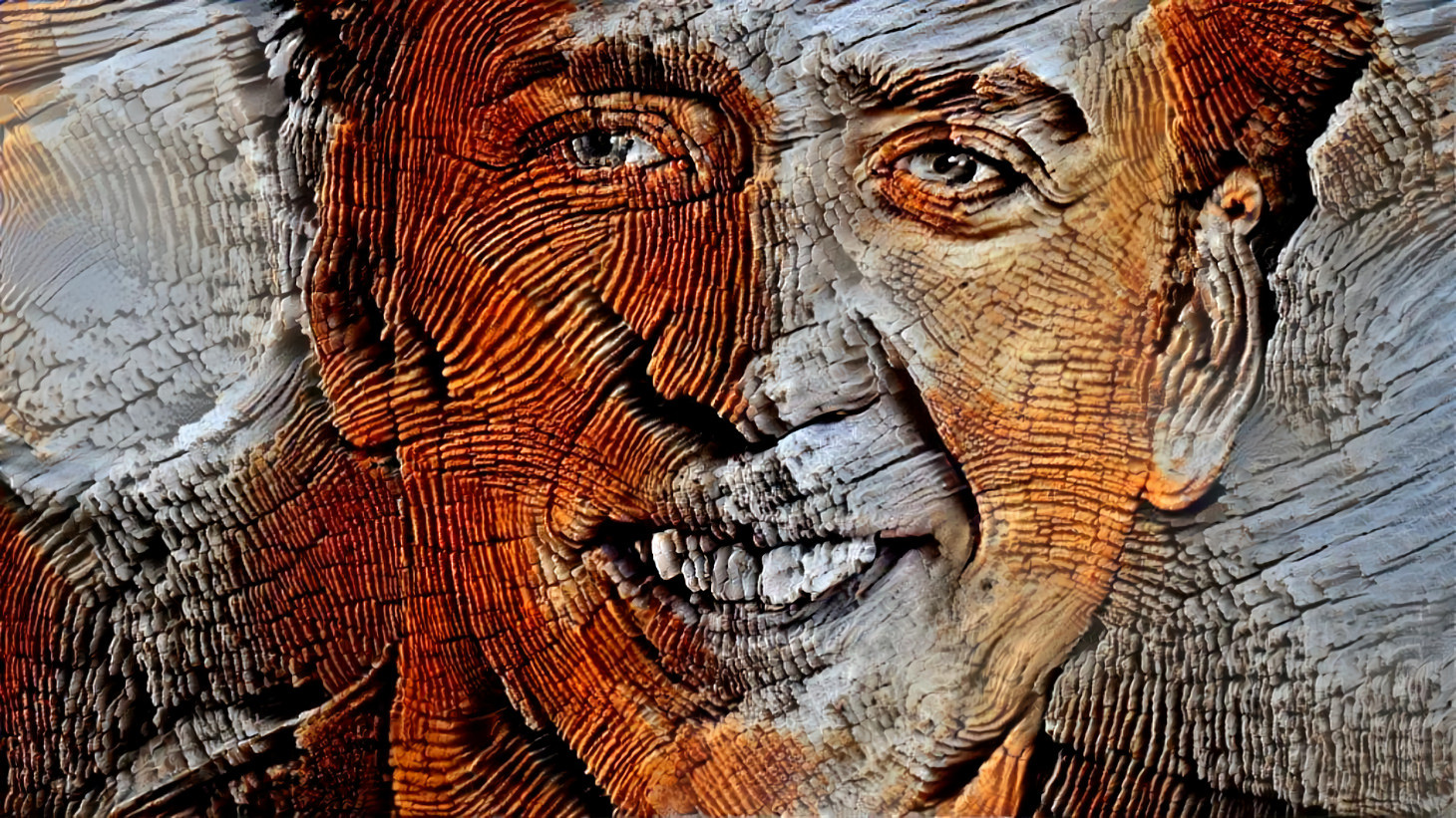 nicolas cage - face found in firewood
