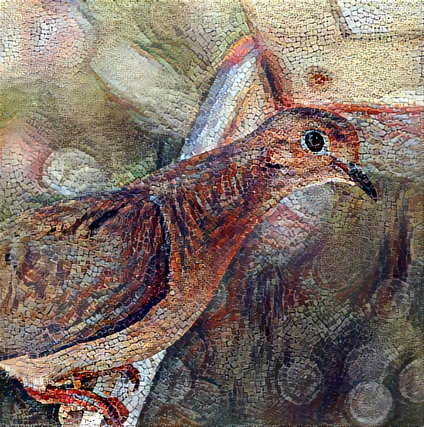 Mourning Dove In Mosaic