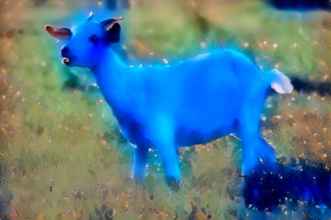 Glowing Blue Goat 