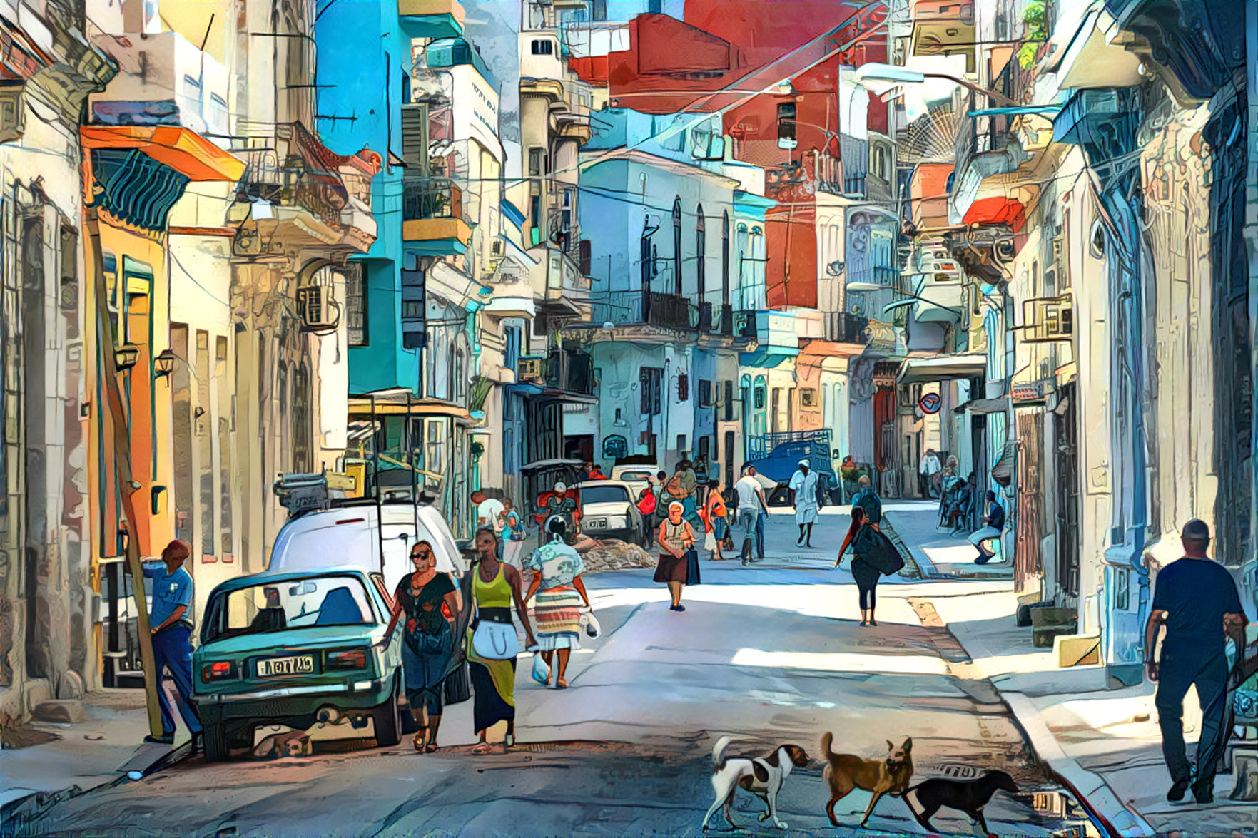Street Scene, Havana, Cuba (V1). Source photograph by Dorothea Oldani on Unsplash.