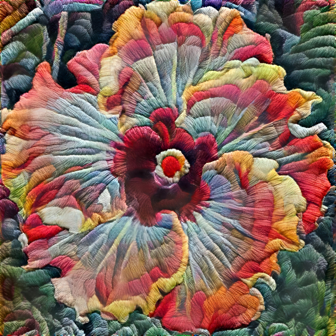 Fiery Furnace Hibiscus Embroidery  [1.2MP]