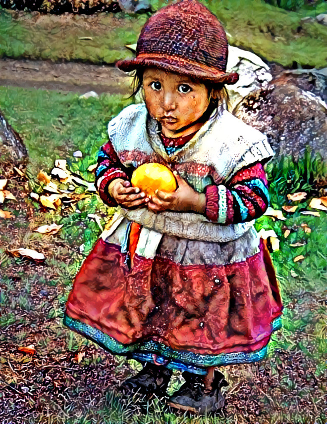 ''Una frutita, un precioso regalo de los dioses'' (A fruit, a precious gift from gods) _ source: A little Ecuadorian girl - photo by Jongen (unmultimedia org) _ (200712)