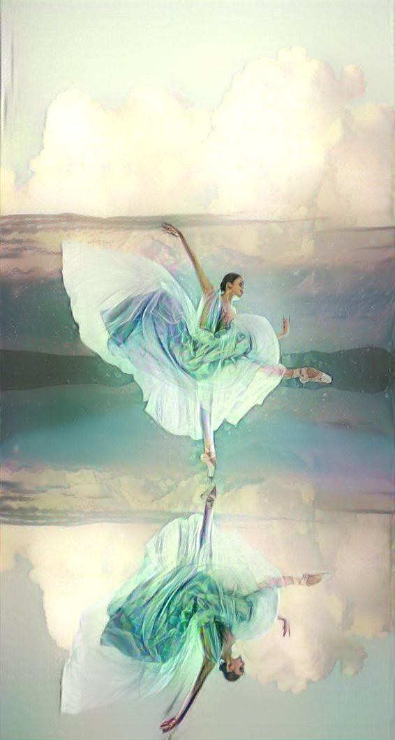 Green Mirror Lake Ballerina