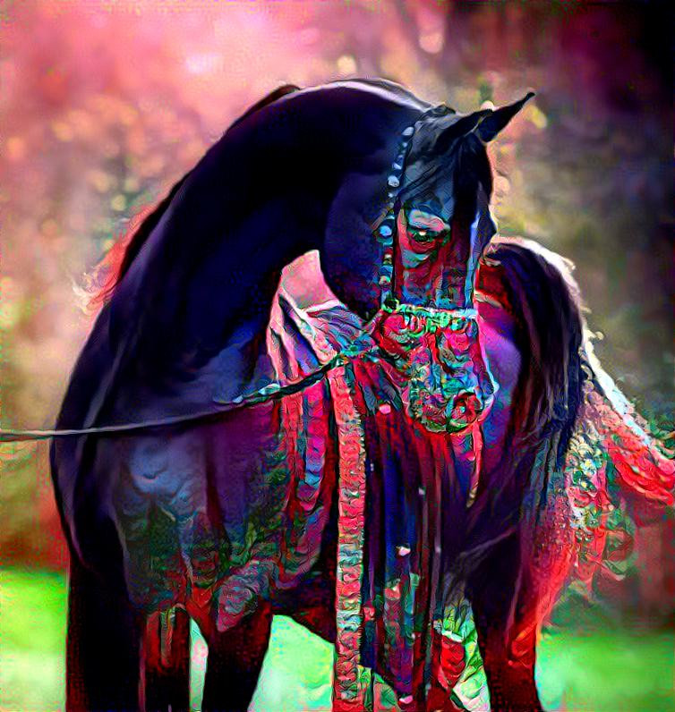A colorful horse