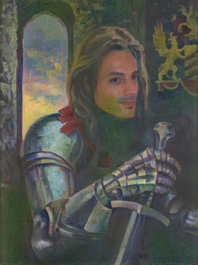 Max as a Medieval knight