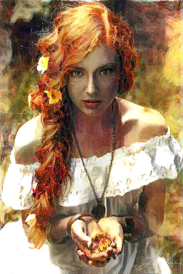 Pre-Raphaelite Woman