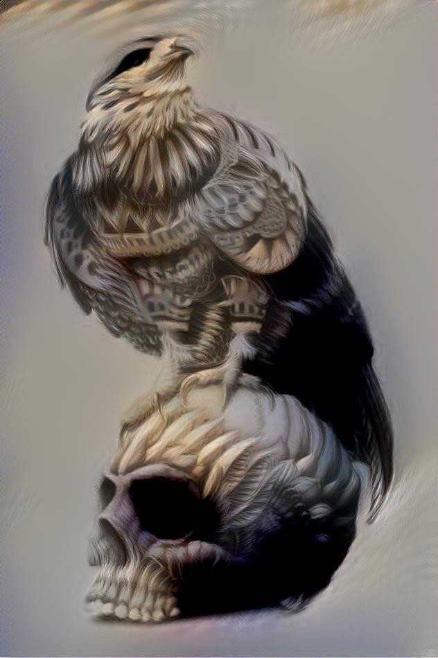 Eagle on a Skull