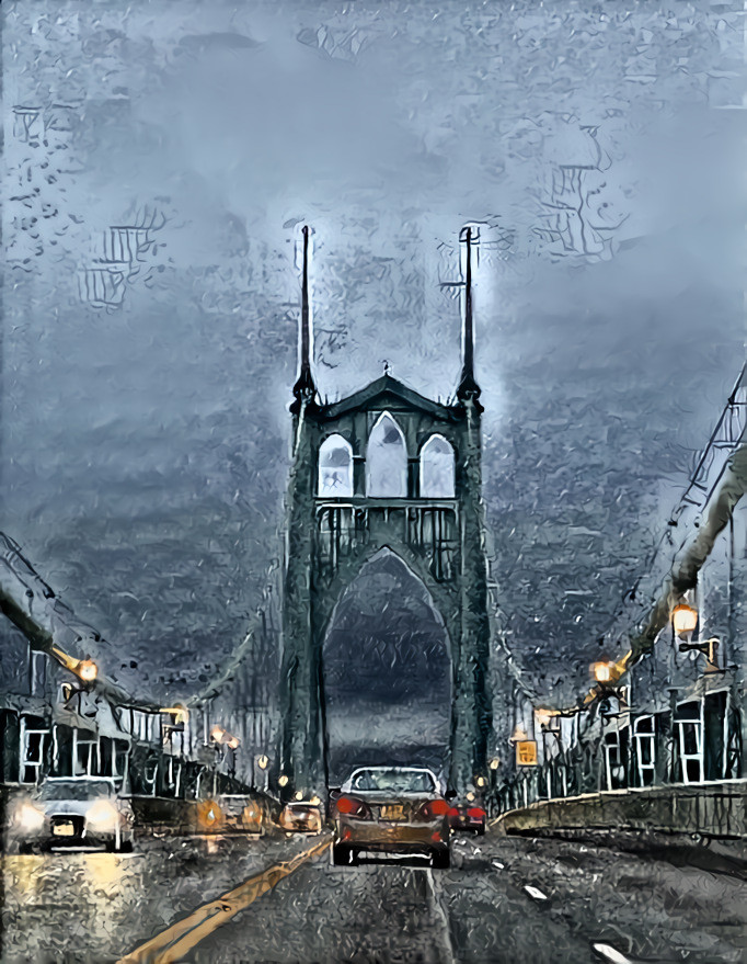 St Johns Bridge looking moody.