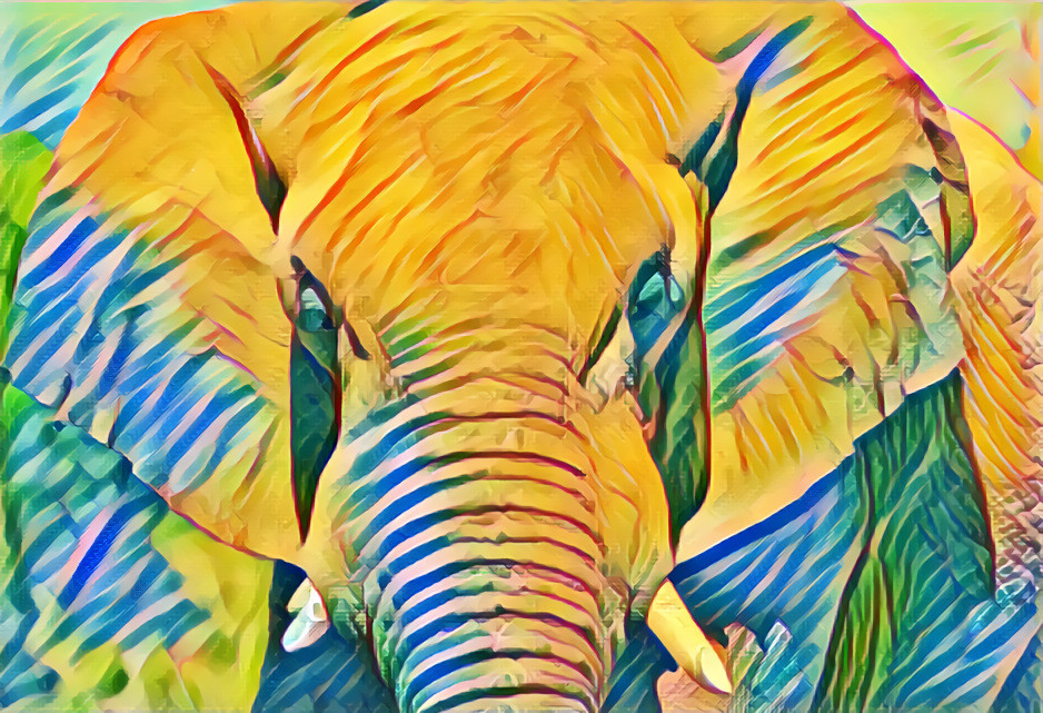 Elephant in yellow