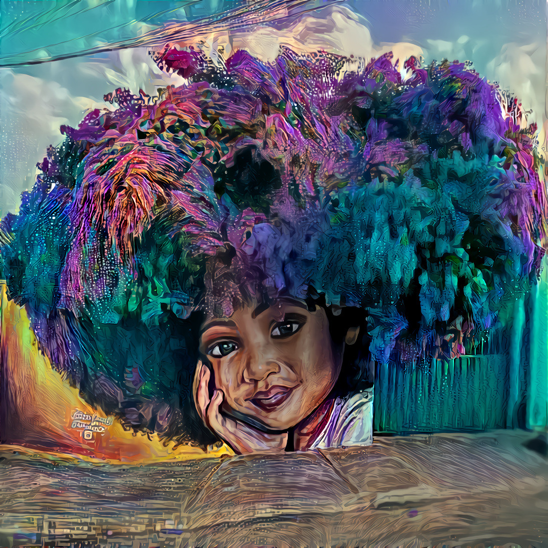 Girl with the tree for hair