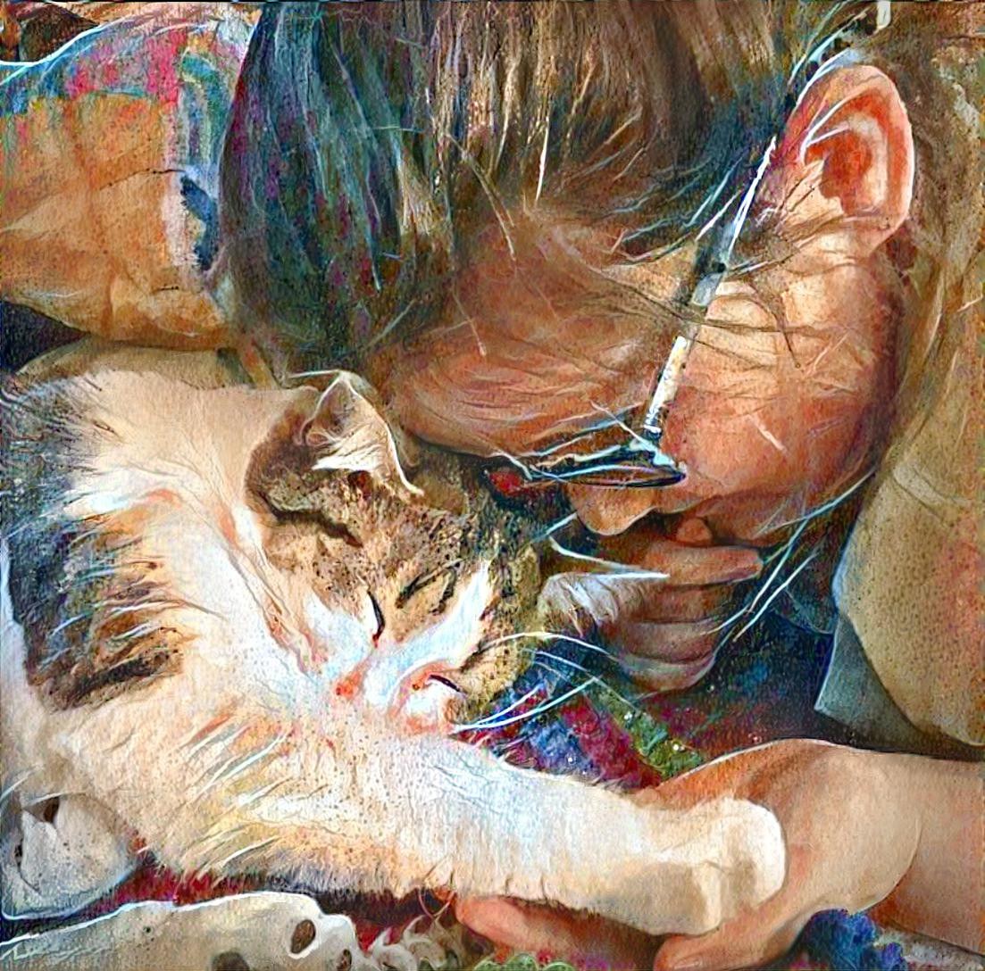 A Girl and her Cat