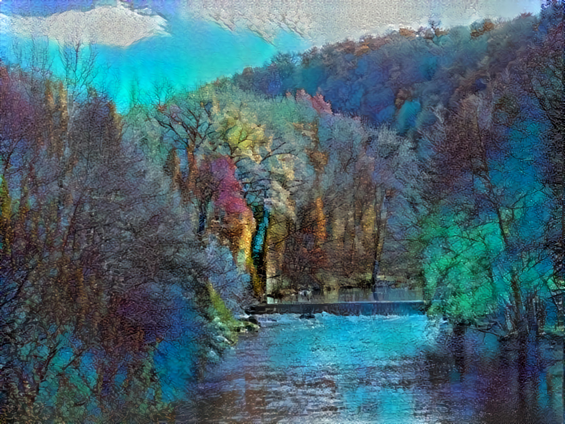 - - - - - 'Creuse river, Limousin, France' - - - - - Digital art by Unreal - from own photo. 
