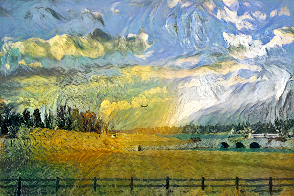 Mississippi- photo by Rheascope, Van Gogh style. 