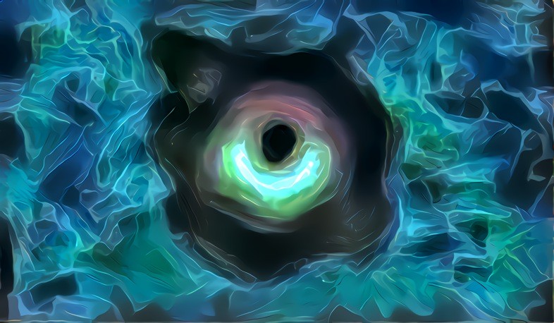 Blue Hole (used first Image ever taken from a Black Hole)