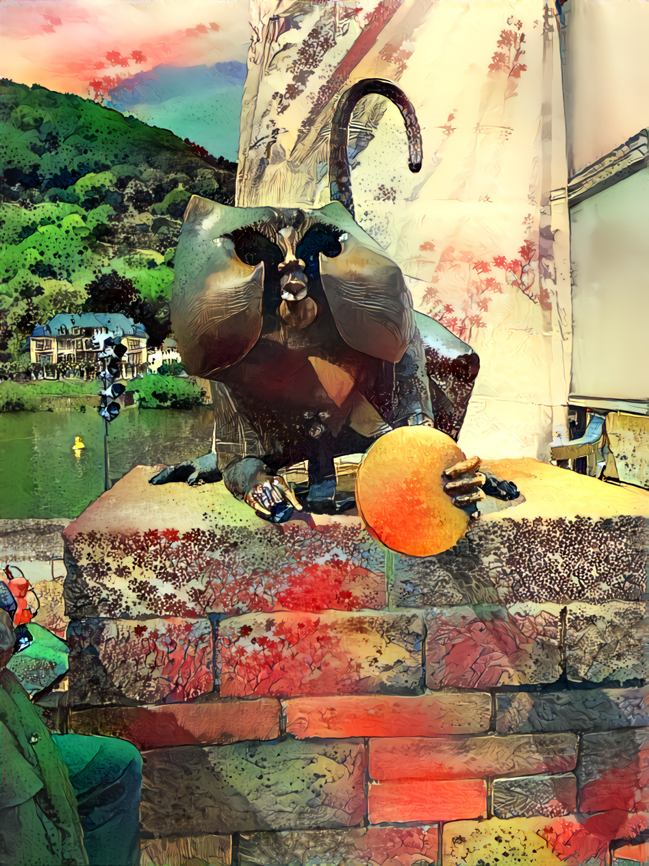 Monkey statue in Heidelberg