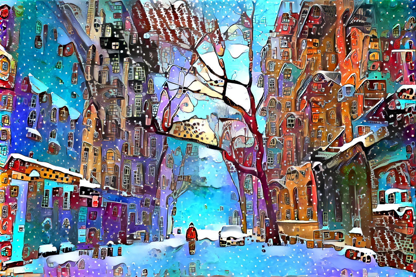 A Snowglobe City Street Dream