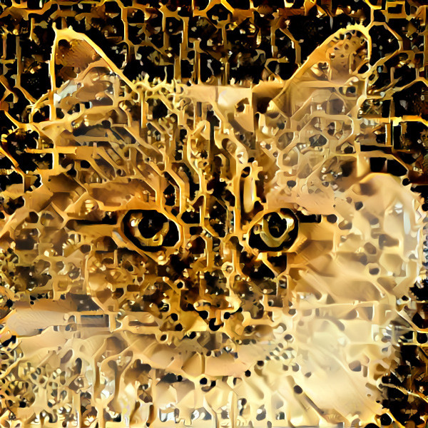 Golden Robotic Cat