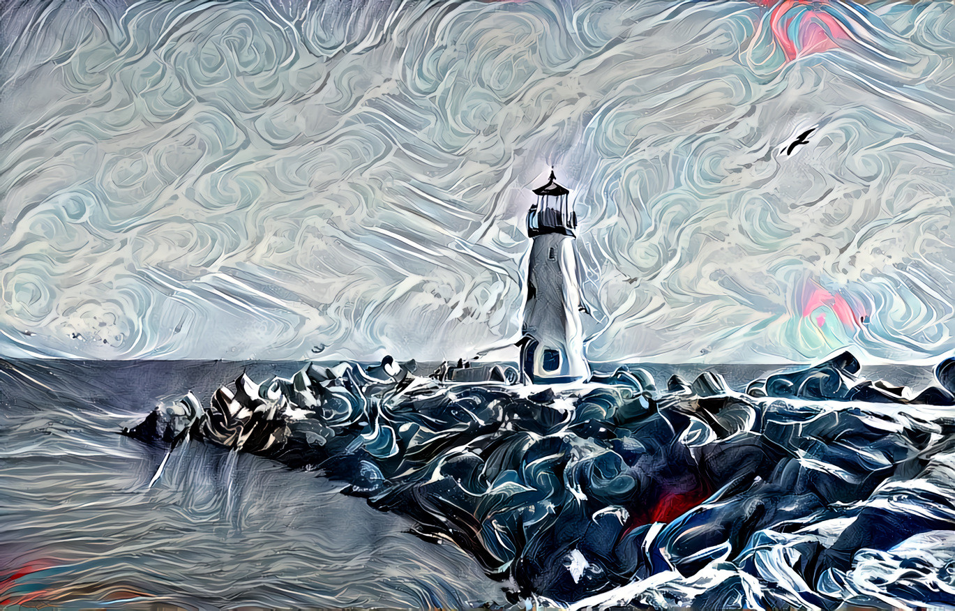 Lighthouse at the Edge of the Sea
