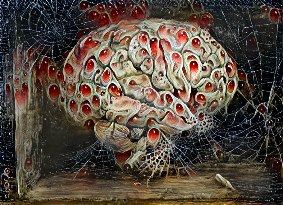''The mind of the wwweb'' (Is it a brain or a pomegranate???) _ source: ''Forgotten'' - artwork by Santiago Caruso _ (200629)