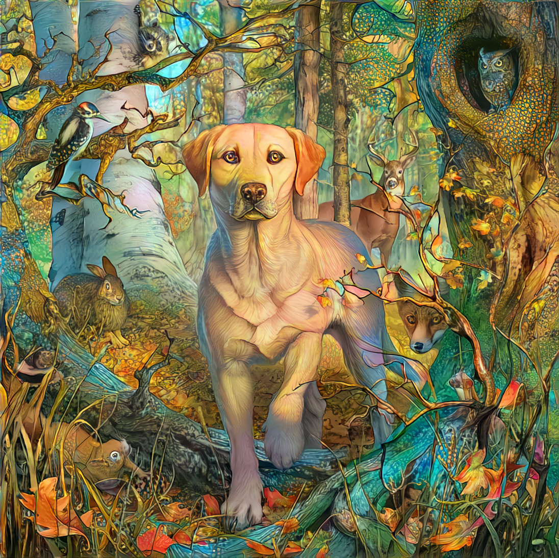 Labrador in the Woods
