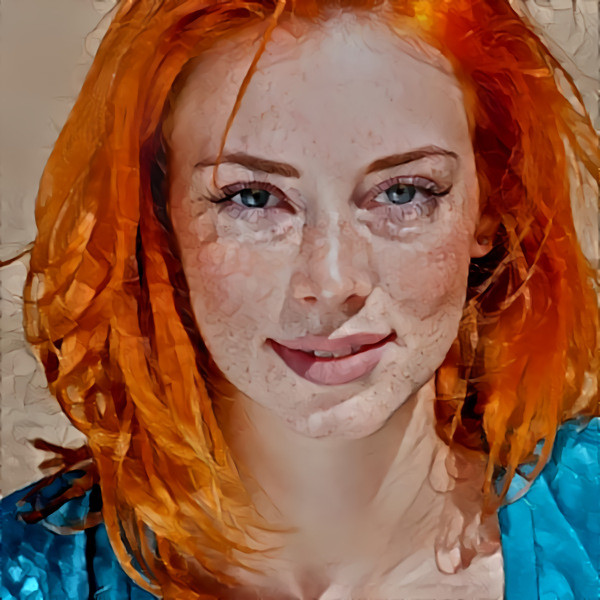 Deep Dream: Redhead Beauty (Ver.2)