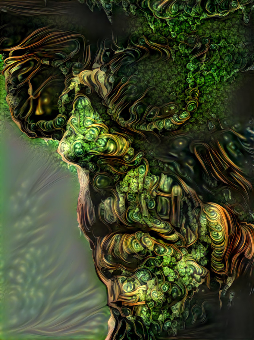 Green man [artwork by Steve Cutts]
