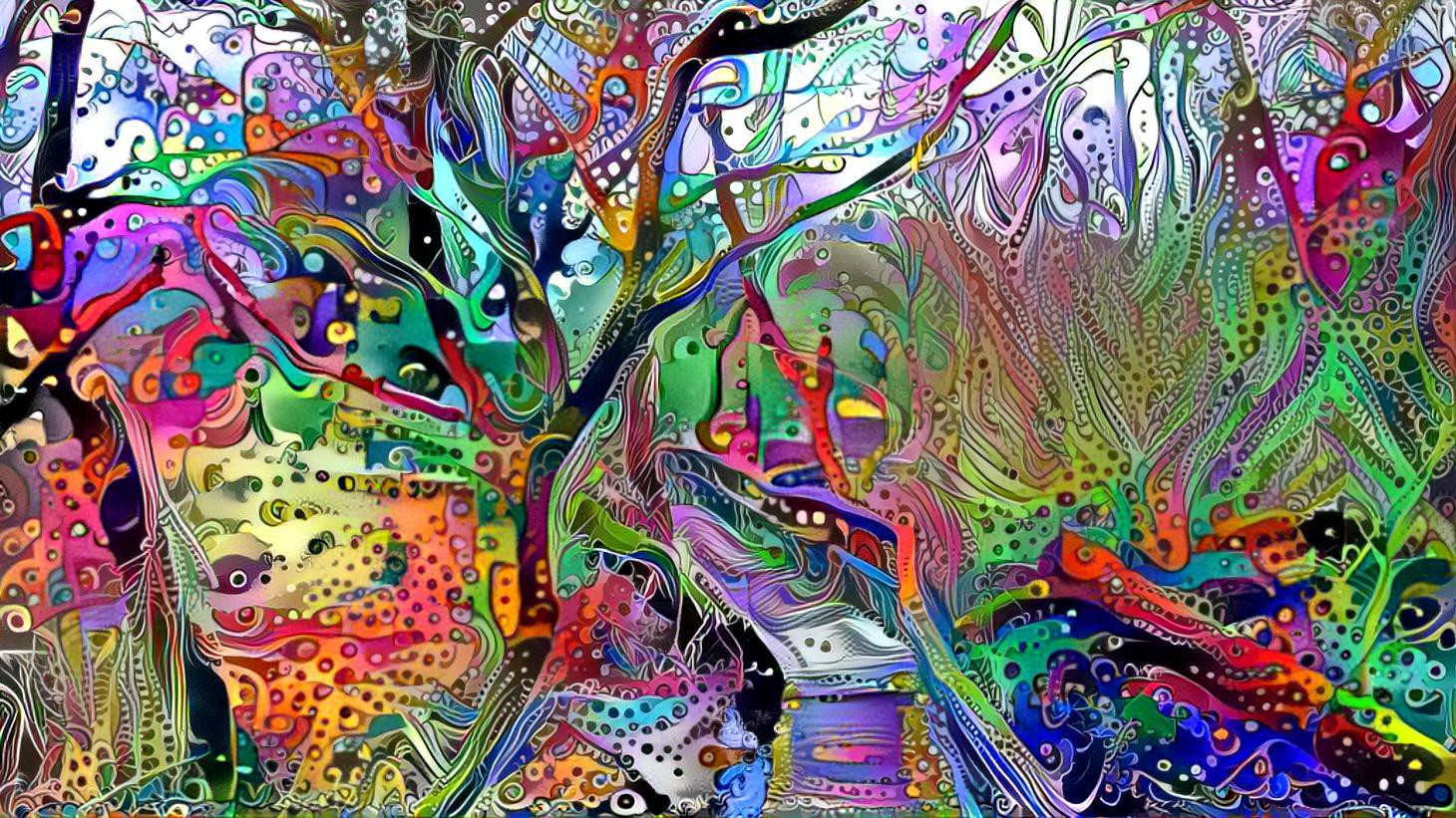 Psychedelic swamp
