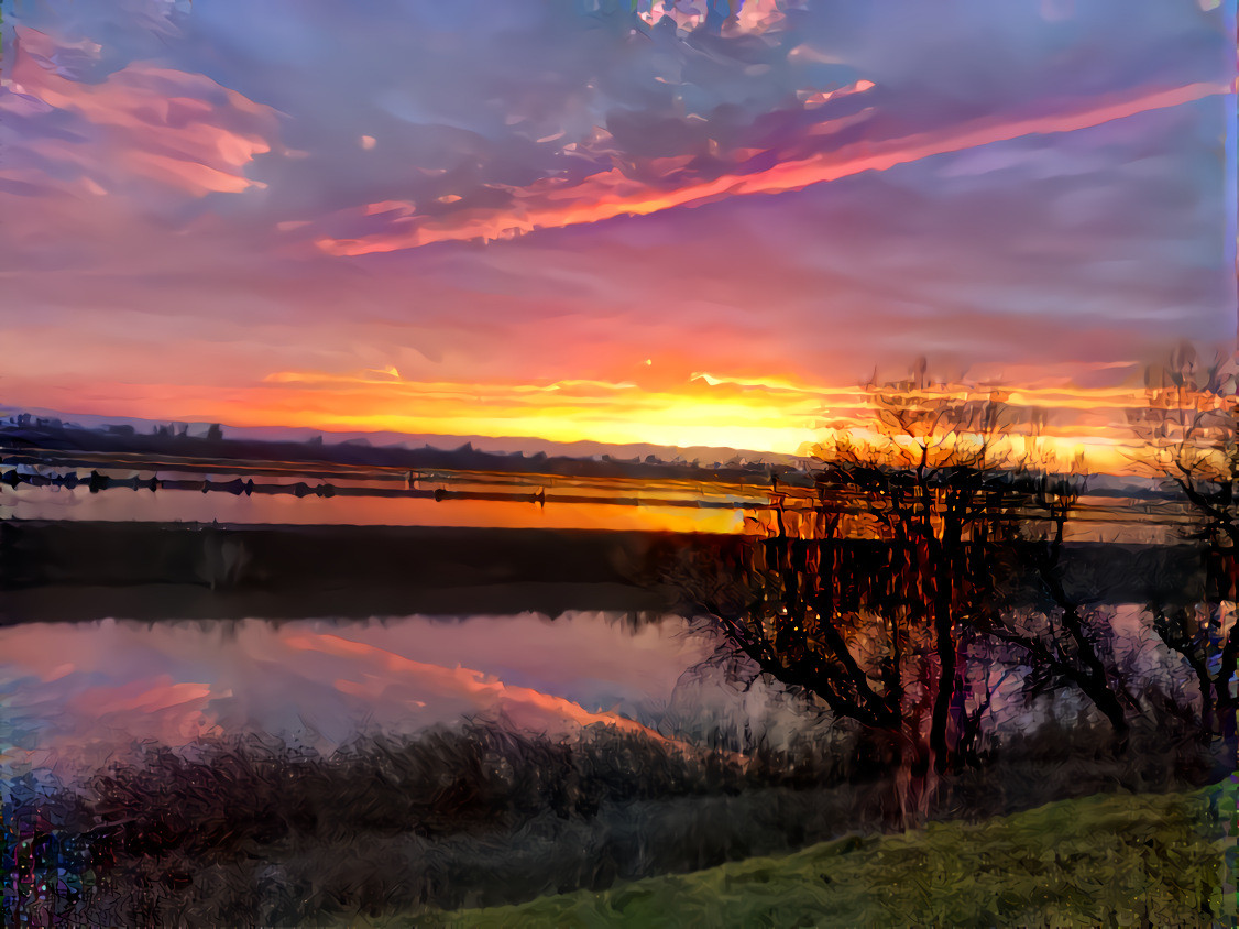January Sunset, California Central Valley. Source is my own photo.