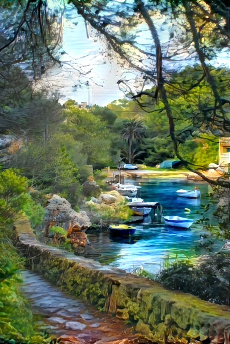 - - - 'Mallorca Backwater' - - - - - - - - - - Digital art by Unreal - from own photo.