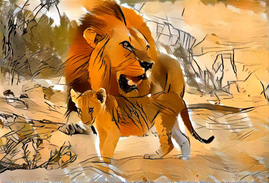 Lion and his Cub