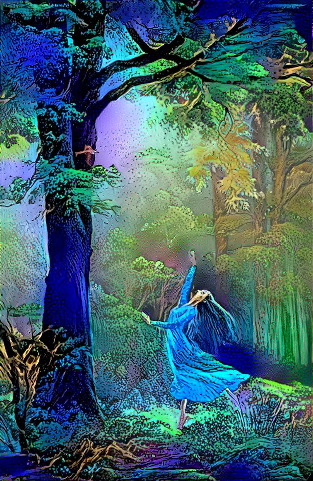 Blue and Green Luthien