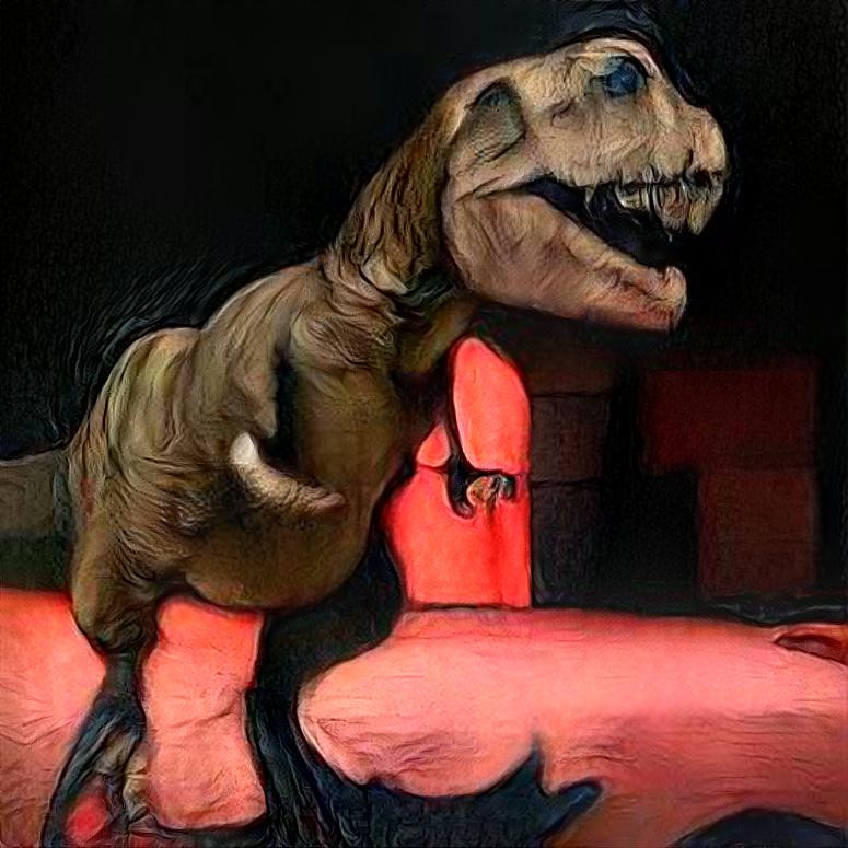 T-rex giving a Ted Talk