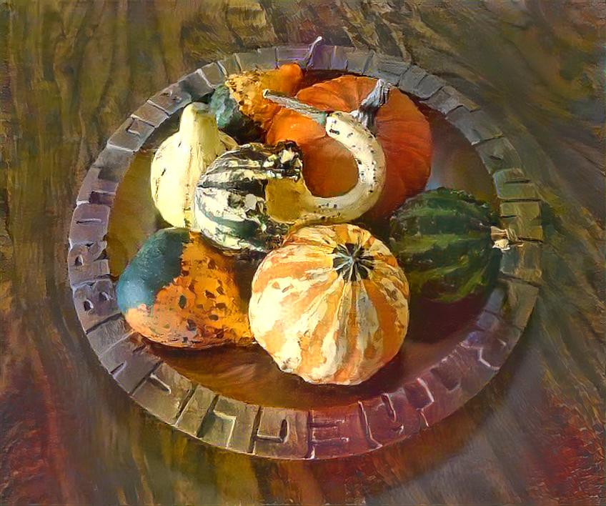 Platter of gourds