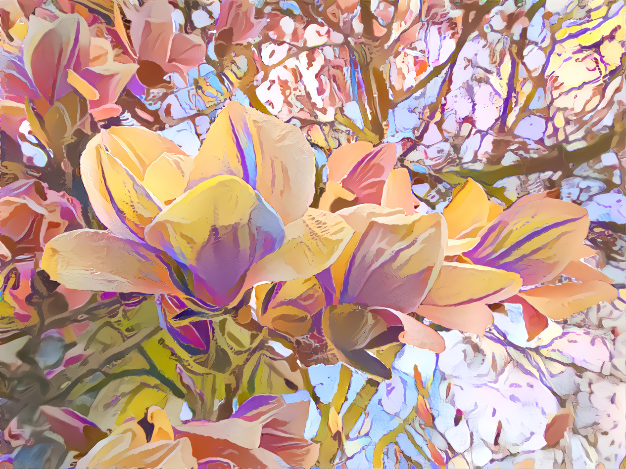 beautiful magnolia in bloom