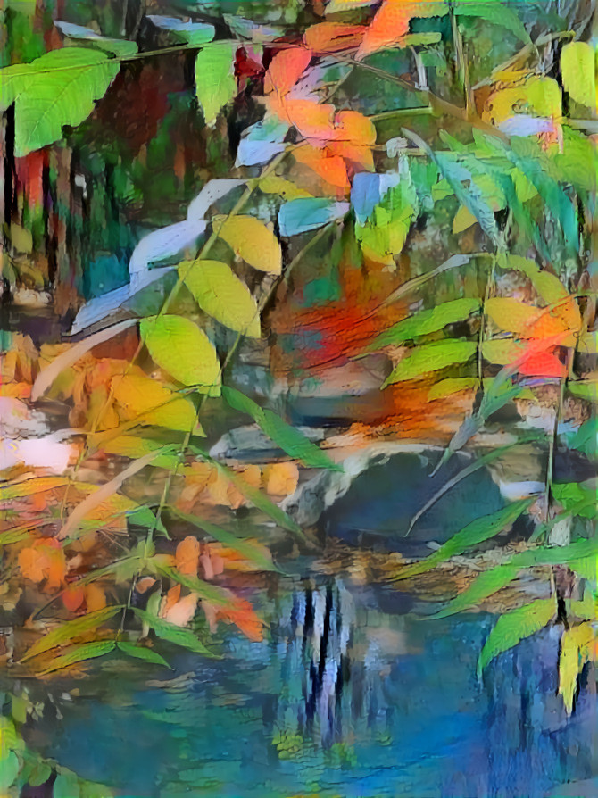 Autumn Leaves By A Stream/ My Image