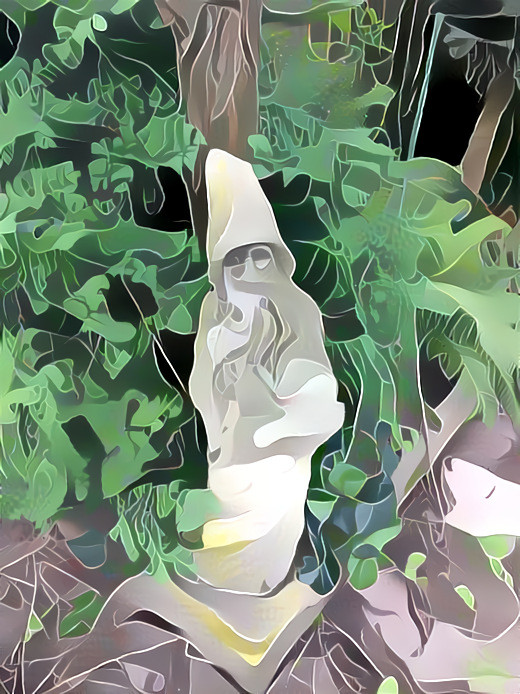 Gandalf statue in my garden