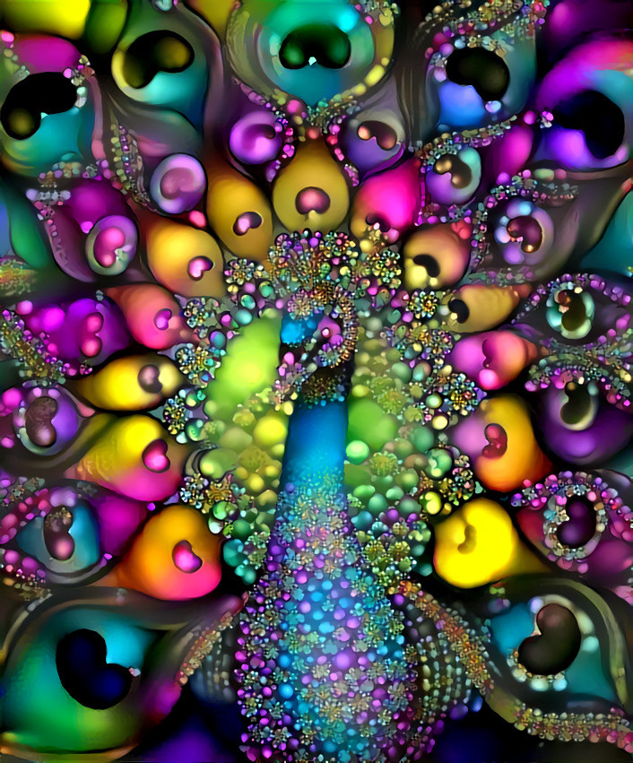 "Atomic peacock" _ source: artwork by Caren Charles Designs _ (201206)
