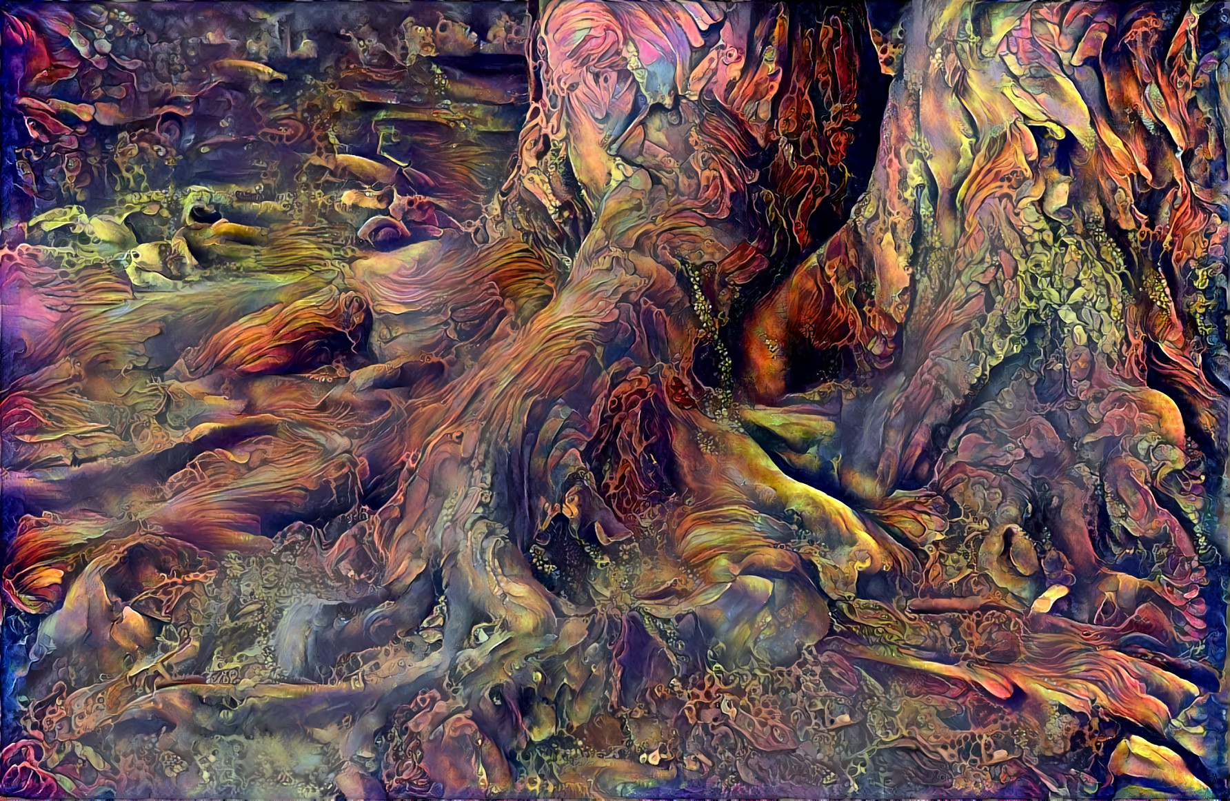 Colorful Tree Roots