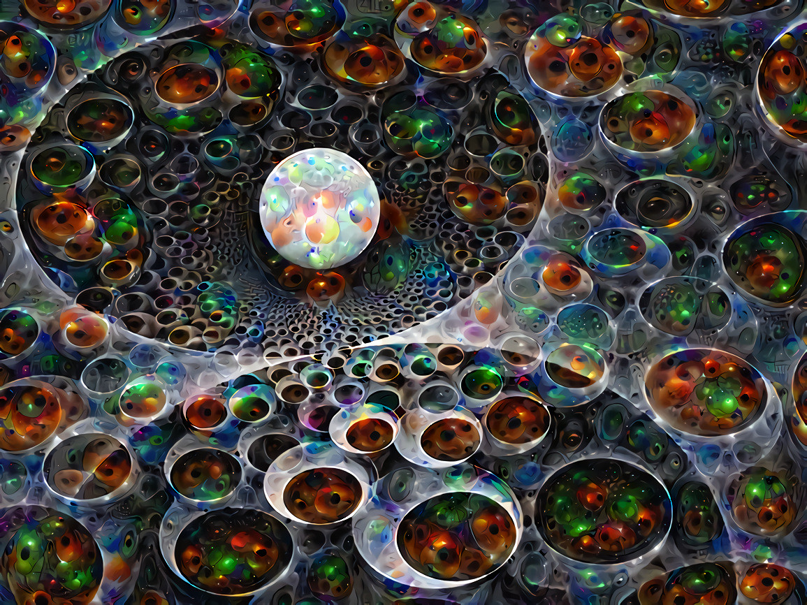 My fractal in Deep Dream mode.