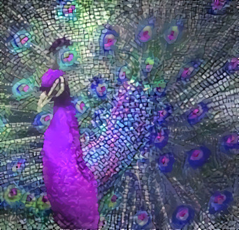Purple Peacock (Mosaic)