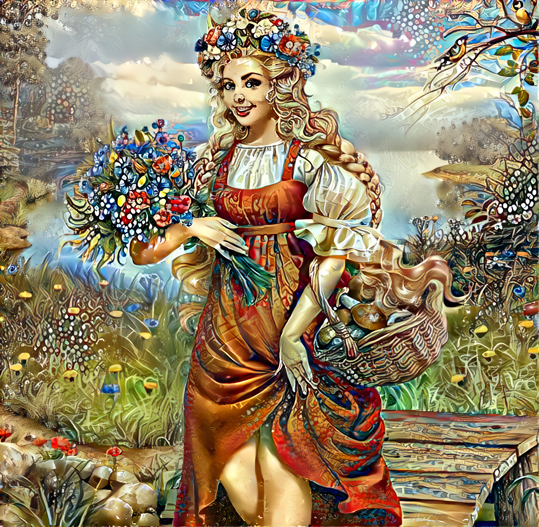 "Girl with flowers" 