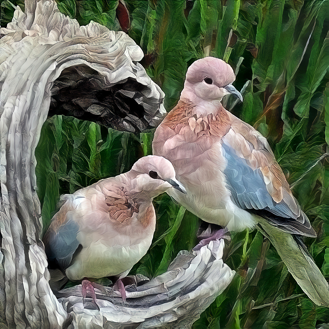 Laughing Dove / Palm Dove / Spilopelia senegalensis, is a dove species that breeds in Africa, the Indian subcontinent, Middle East, and Western Australia.