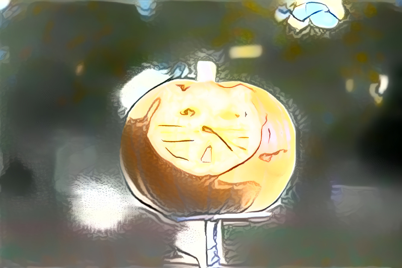 Shiny pumpkin cat