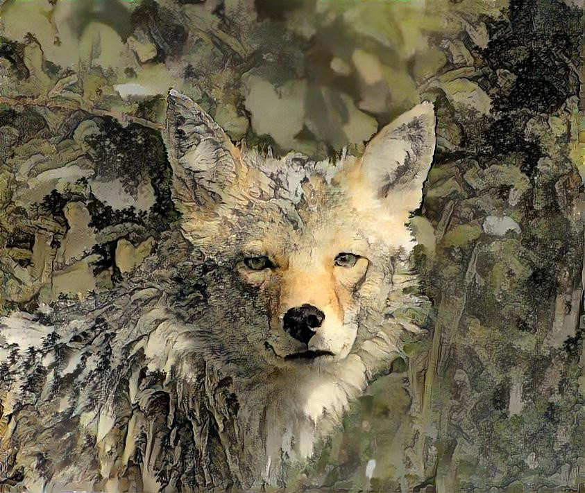 Coyote portrait - v4
