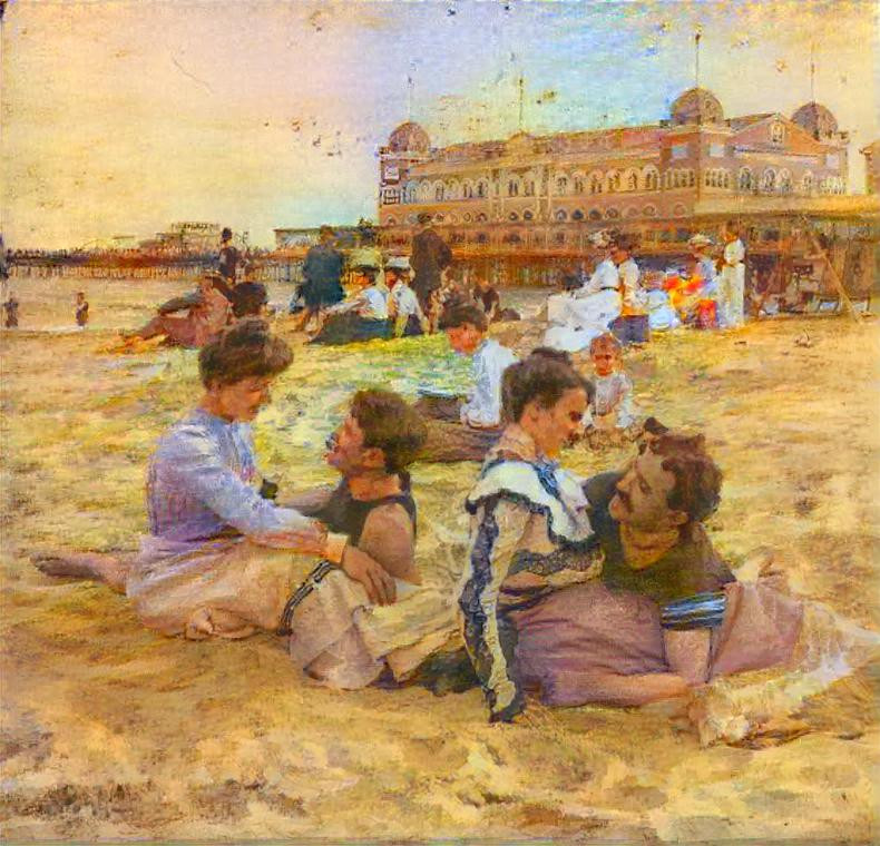 1902 Beach scene